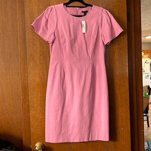 J. Crew Bubblegum Pink Asymmetrical Sheath Dress